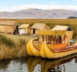 Floating Islands on Lake Titicaca Puno, Peru, South America
