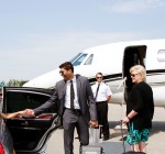 Diva arrives at private jet