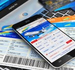 Buying air tickets online via smartphone